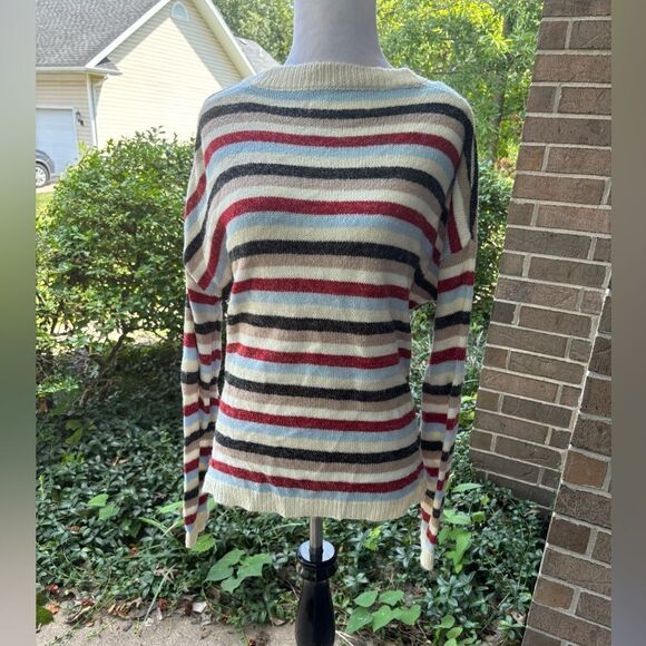 Newbury Kustom Striped Knit Pullover Sweater size M - Picture 1 of 5